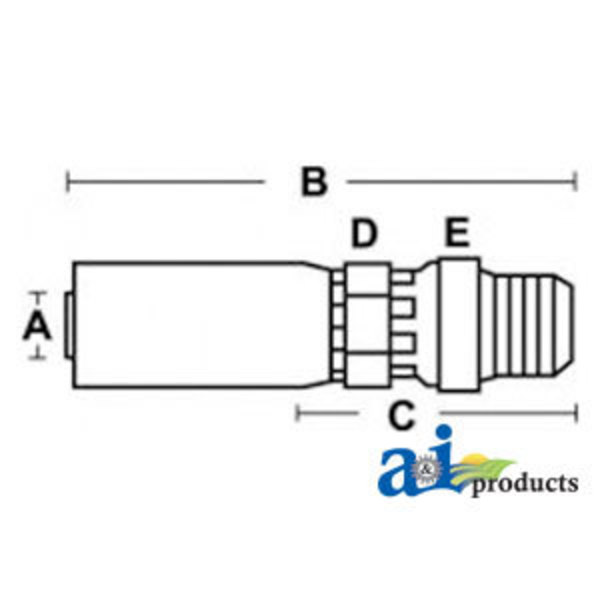 A & I Products (HC-MPX) Male NPTF - Pipe Swivel - Straight 2.5" x0.5" x0.5" A-MPX-04-02